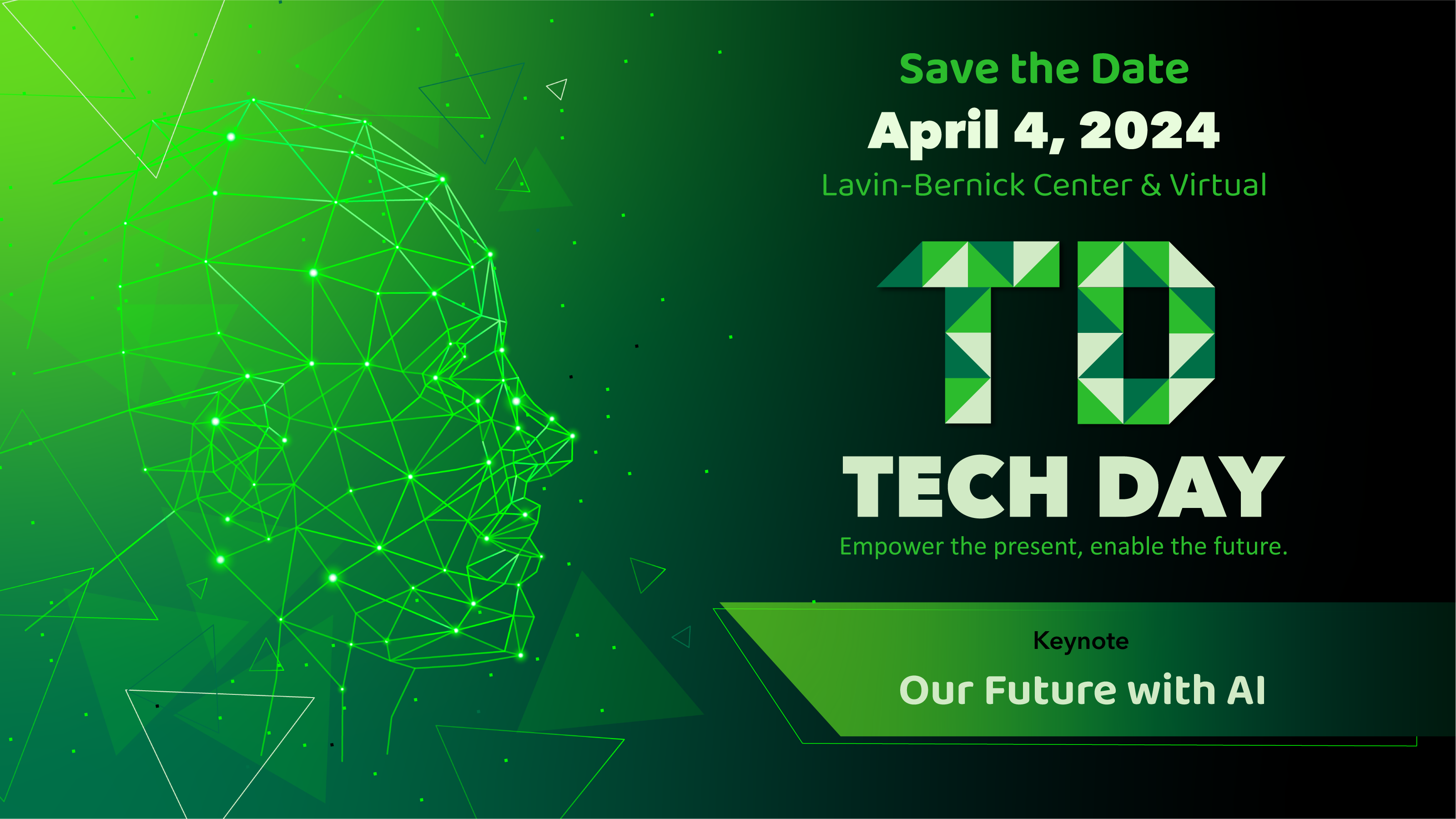 tech day our future with AI save the date april 4 2024 logo