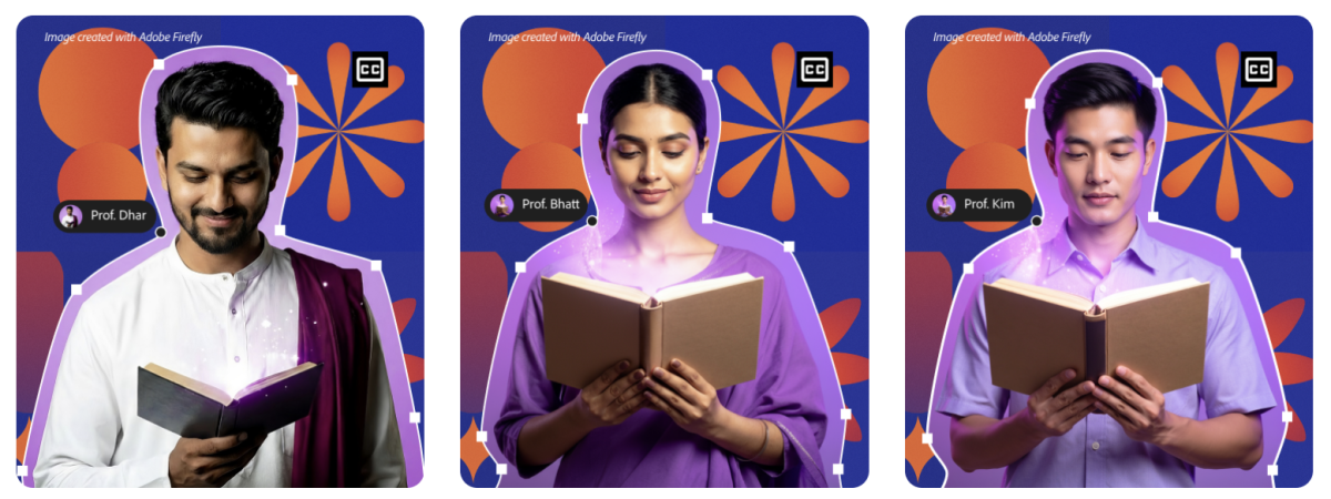 Adobe Firefly Generated image of professors 