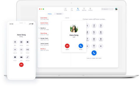 zoom phone screen on a tablet and a smartphone