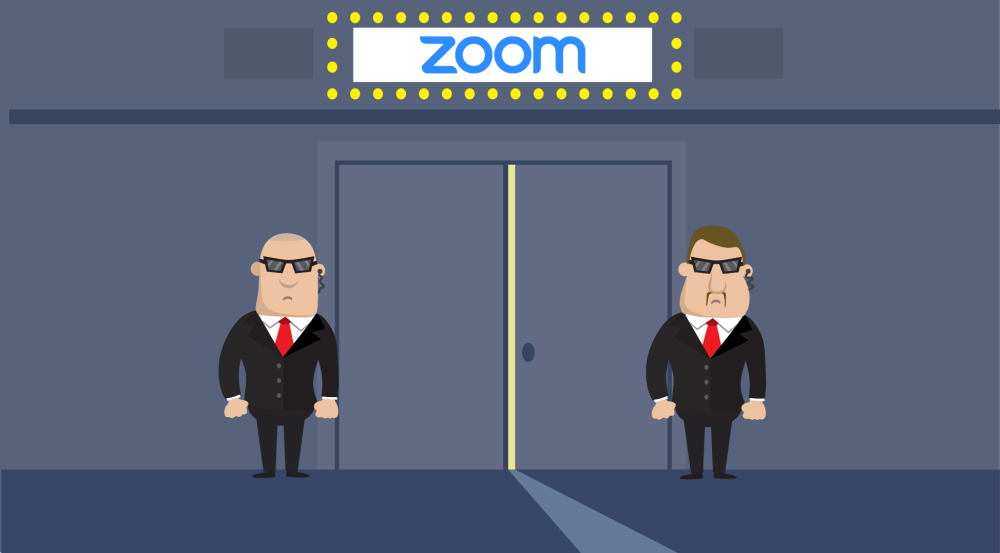 Zoom security guards graphic