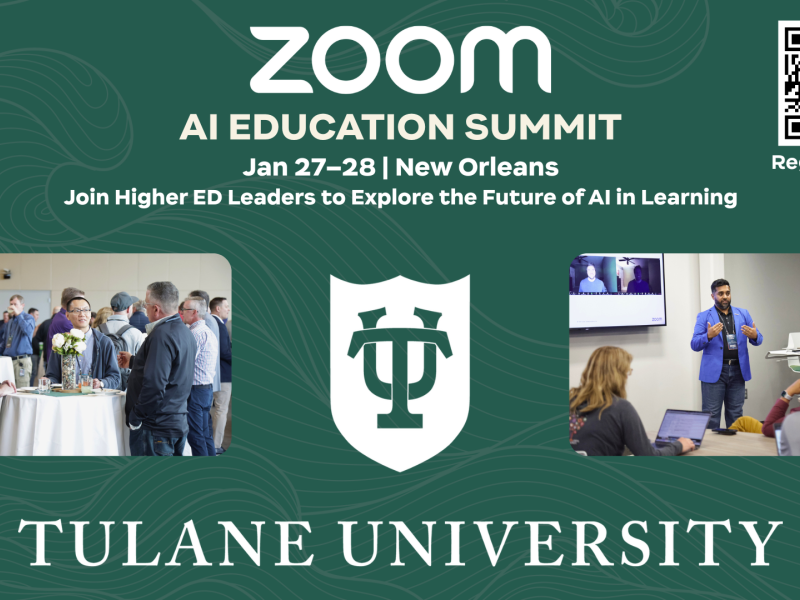 Zoom AI Education Summit at Tulane University